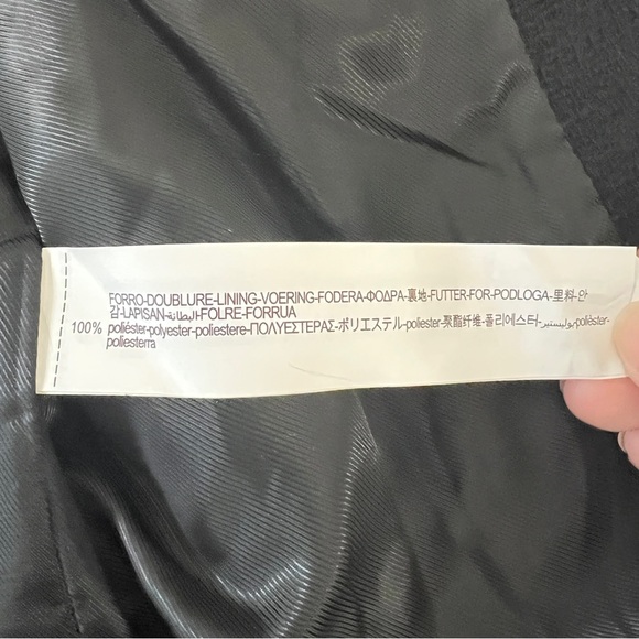 Zara Floral Embroidered Black Blazer Jacket Small Preppy Casual Dark Academia - Picture 11 of 13